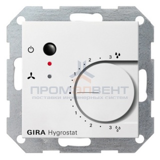 Гигростат электронный Gira System 55+E22 белый глянцевый