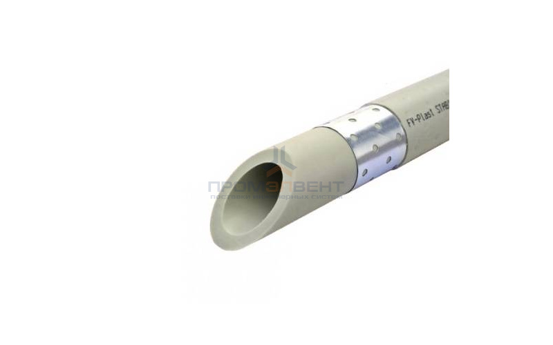 Труба полипропиленовая армированная алюминием FV-Plast STABI - 16×2,4 (PN20, штанга 4м, цв.серый)