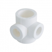 Крестовина редукционная двухплоскостная KALDE - 32 x 25 x 25 x 32 (для полипроп.труб, цвет белый)