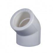 Отвод 45° KALDE - 110 (для полипропиленовых труб под пайку, цвет белый)