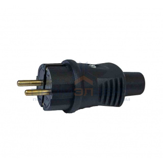 В16-001 Вилка переносная с заземлением, материал-каучук 250В 16А (до 4кВт) IP20