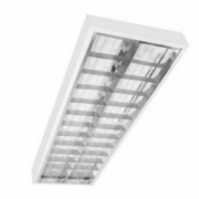 Накладной растровый светильник ЛПО436 K ECP 4х36 Вт ЭПРА 1233х405х85мм