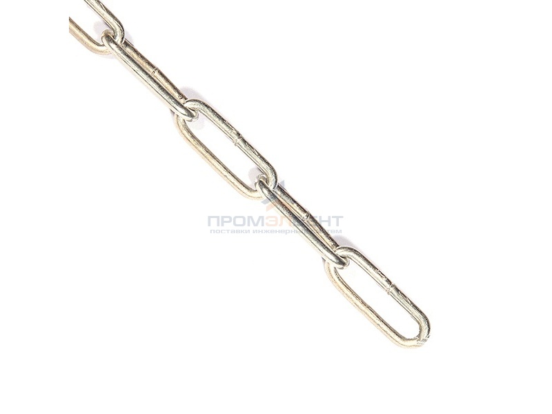 Цепь DIN763 2мм длиннозвенная оцинкованная (50м)